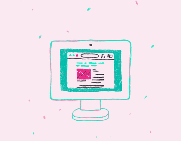 Hand-drawn doodle-style GIF featuring various devices